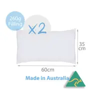 2 x Aus Made Brand New Premium Cushion Inserts Polyester Fibre 35x60CM