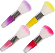 MERRYHAPY 4 in 1 Makeup Brush Set Powder Portable Nail Dust Ergonomic Design Easy to Hold for Nail Care