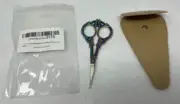 HITOPTY Embroidery Scissors 4.5in Small Sharp Pointed Tip Vintage Detail Shea...