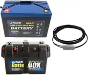 Adventure Kings 98AH AGM Deep Cycle Battery + Battery Box + 6m Extension Lead