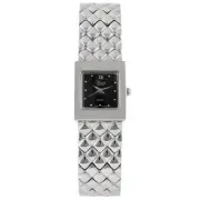 Swiss Edition Women's Silver-tone Quilted Bracelet Quartz Watch