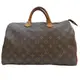 【二手名牌BRAND OFF】LOUIS VUITTON 路易威登 棕色 原花 PVC塗層帆布 Speedy35 手提包 M41524