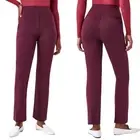 SPANX NWT Burgundy Perfect Kick Flare Stretch Ponte Pants in Chianti - XS