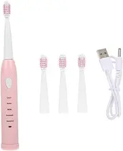 Hoement 1 Set Children's Electric Toothbrush USB Charging Toothbrush Tooth Cleaning Brush Replacement Head Toothbrush Automatic Toothbrush Waterproof Toothbrush Electric Teeth Cleaner
