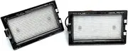 FIQOME 2x LED Licence Number Plate Light White Canbus, for LR Discovery 3 4 Freelander 2 RR Sport L320 Car Number Plate Led Light
