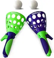 Geospace The Original Pop 'N Catch Game by, Double Set - Launch and Catch The Ball; Perfect for Backyard, Beach, Tailgate | Fun for Kids and Adults