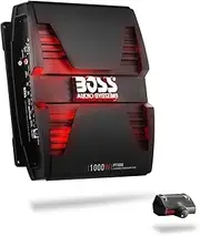 BOSS Audio PT1000 2 Channel Car Amplifier - 1000 Watts, Full Range, Class A/B, 2-8 Ohm Stable, Mosfet Power Supply, Bridgeable