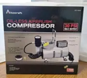 Altocraft 1/8 HP 30 PSI Airbrush Compressor w/ Regulator, Hose, New In Box