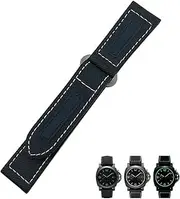 [AEHON] 24mm Carbon Fiber Watch Strap Black Watch Bracelets for Panerai pam01661/00441 Watch Bands for Men Accessories