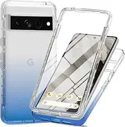 XINNI Case for Google Pixel 8 Pro, 360 Degree Shockproof Protective Case with Integrated Screen Protector, Robust Bumper Outdoor Full Body Case, Blue