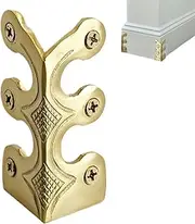 Skiffers Baseboard Corner Protectors | Edge Corner Protectors Metal Skiffers,Solid Brass Home Corner Guard, Decorative Protector Cover for Residential or Commercial Use