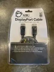 NEW SIIG CB-DP0022-S1 DisplayPort Digital Monitor Cable, 2-Meters (6.6ft)