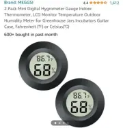 2 Pack Mini Digital Hygrometer Gauge Indoor Thermometer, LCD Monitor Temperature