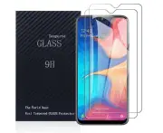 [2 PACK] Samsung Galaxy A20 /A30 Screen Protector Full Coverage Tempered Glass Screen Protector Guard (Clear) - Case Friendly