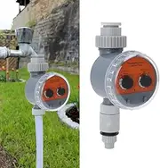 Irrigation Timer Dual Dial Ball Valve IP67 Water Proof Automatic Pressure Devoid,Water Timer for Garden Hose,Plastic Irrigation Timer for Sprinkler System