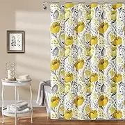 Lush Decor Poppy Garden Shower Curtain, Yellow & White, 72" x 72"