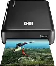 [Kodak] HD Wireless Portable Mobile Instant Photo Printer, Print Social Media Photos, Premium Quality Full Color Prints. Compatible w/iOS and Android Devices (Black)