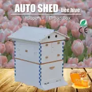 Painted White Auto Bee Hives Bee Boxes Beekeeping Box Cedarwood Brood Super Box