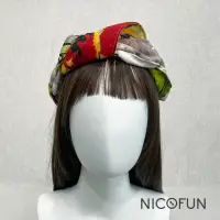 在飛比找momo購物網優惠-【NicoFun 愛定做】魔術頭巾 絲棉 寬版 鋁線造型髮帶