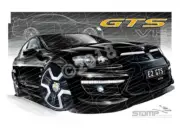 HSV VE II GTS PHANTOM WITH YELLOW A3 FRAMED PRINT (V190)