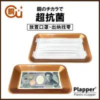 在飛比找momo購物網優惠-【日本Plapper 含銅抗菌】含銅抗菌找零托盤/置物盤/飾