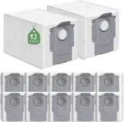 12X Dust Bags For Roborock S8 MaxV Ultra, S8 Max Ultra, Qrevo & Saros Series Robot Vacuums