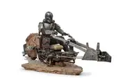 Star Wars: The Mandalorian - Mandalorian on Speederbike Deluxe Statue, 1:10 Scale