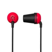 Koss Plug Red Earphones with Cushioned Earbuds