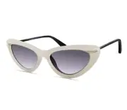 Derek Lam Doris Cat Eye Sunglasses in Ivory & Navy MSRP $375