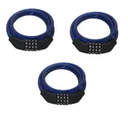 4 ft Flexible Steel Combination Bicycle Lock with Self-Setting Mechanism, 8mm...