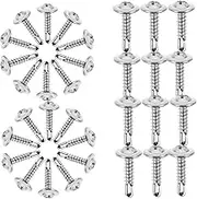 MAGICLULU Self-Drilling Screws 100pcs Set Carbon Steel Self-Tapping Screws for Metal Sheet Flat Head DIY Construction