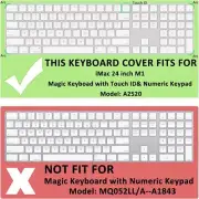 Silicone Keyboard Cover Skin for Apple Magic Keyboard with Touch ID Ultra Thin S