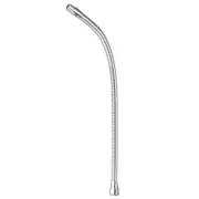 18" Microphone Gooseneck 5/8-27 Thread Flexible Tube Extension, Silver Tone