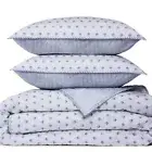 Sky Scallop REVERSIBLE King COVERLET Coverlet & 2 Shams Set
