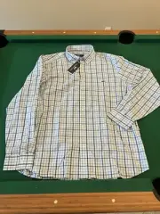 Vineyard Vines Button Down Shirt Men Extra Large Tattersall Check Poplin Classic