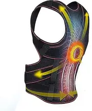 Corrector Full Back Corrector,Adjustable Shoulder Lumbar Support Belt Thoracic Kyphosis and Hunchback for Men Women,Black-Large,Black-Large