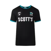 Port Adelaide AFL FC2094S Mens Retro Throwback Short Sleeve Printed T Shirt New