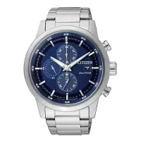 在飛比找Yahoo奇摩購物中心優惠-CITIZEN 星辰 Eco-Drive 三眼計時光動能錶-