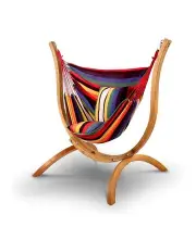 [Gardeon] Hammock With Wooden Hammock Stand In Multi