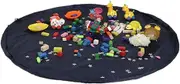 Toy Storage Bag, 55 inch Toy Organizer Bag and Kids Floor Activity Mat, Multi Purpose Play Mat, Quick Toy Storage Bag Drawstring for Storing Small and Medium Size Toys