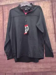 Spyder Active Mens Black Long Sleeve 1/4 Zip Pullover Size Medium