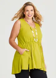 [TS] Taking Shape Natural Misha Top Size 10 in Oasis Green, Viscose - Plus Size Women's Clothing Oasis Green