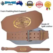 Weight Lifting Leather Belt Back Support Fitness Gym Body Building 6" Wide