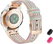 Compatible With Garmin Watch Band for Fenix 6S/ Fenix 5S/ Fenix 7S/ Descent Mk2S,20mm Quick Fit Soft Woven Canvas Wristband Strap for Garmin Fenix 6S Pro,Fenix 5S Plus