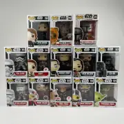 Funko Pop Star Wars Bobble-Heads Lot Of 13 Yoda Rey The Mandalorian and More