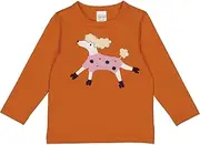 [Fred's World by Green Cotton] Girls' Hello Poodle L/S T Blouse, Marmalade, 86 cm