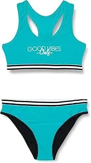 [Haute pression] Girls C02 T14a Menstrual Diameter Light/Medium Two Piece Swimsuit, Emerald Green, 14-16 Years, Emerald Green, 14-16 Years
