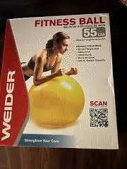 Fitness Ball, Weider, New In Box. Includes Ball, Hand Pump, And Exercise Chart.