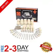Dremel Rotary Tool Buffing Wheel Set: 100 Pieces with Assorted Shapes and Sizes