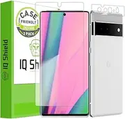 IQShield Screen Protector Compatible with Google Pixel 6 Pro (2-Pack) with Camera Lens Protector Anti-Bubble Clear TPU Film